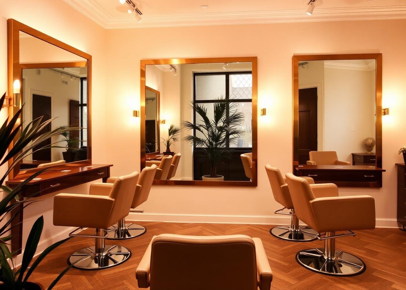 Interior of Genius Salon in Moradabad